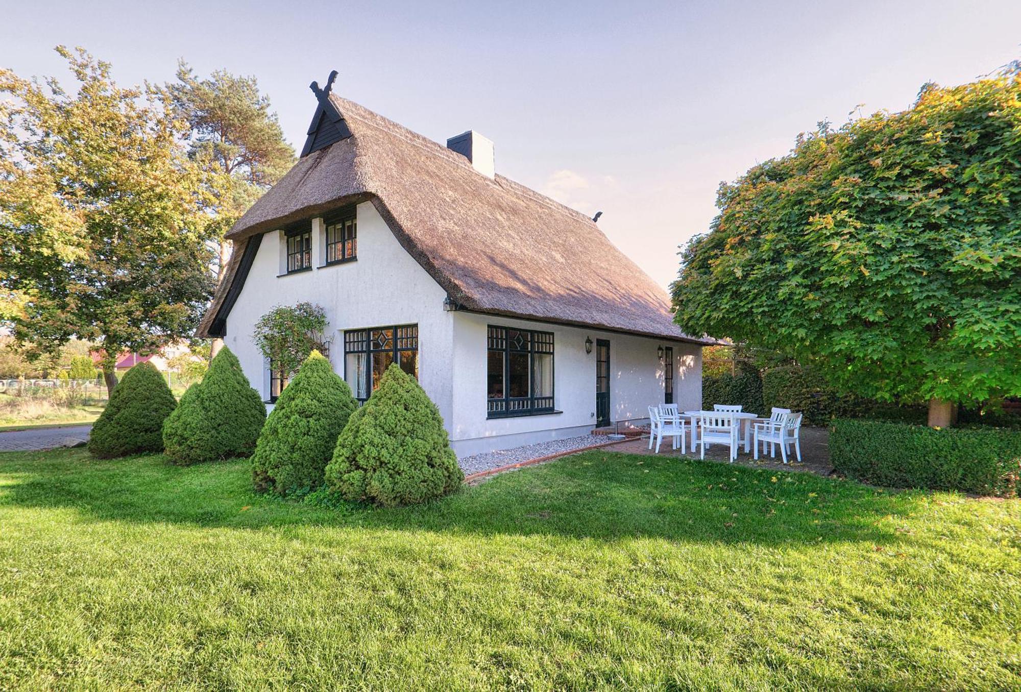 Reetdachhaus Mit Grossem Garten Und Kamin Marlow Eksteriør bilde
